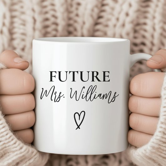 Mug Future Mrs & Mr Mug, Cadeau de Fiançailles Personn