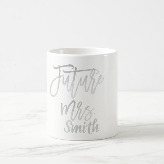 Mug FUTURE MRS. Silver Nom Écriture Moderne Personnali (Centre)