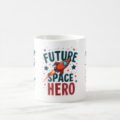 Mug Future Space Hero Retro Rockship Design (Centre)