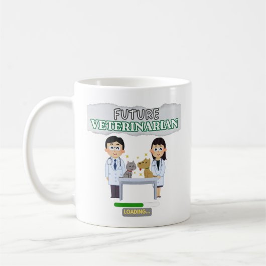 Mug Future Veterinarian Loading – Vet Student Design (Gauche)