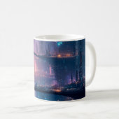 Mug Futuristic Cityscape at Dusk (Devant droit)