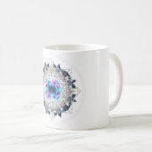 Mug Futuristic Crystal Mandala – Geometric Tech Art (Devant droit)
