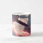 Mug Futuristic platforms in the clouds at twilight (Centre)