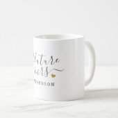Mug Futurs cœurs en or Future Mrs. future mariée (Devant droit)