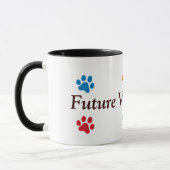 Mug Futurs empreintes de pattes Vétérinaire-Colorés (Gauche)