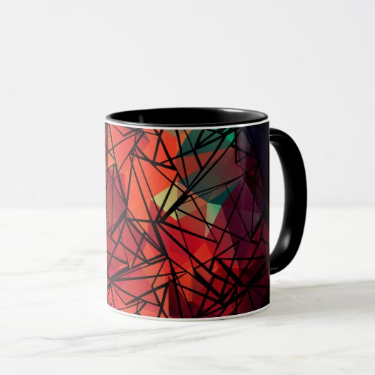 Mug FuzzyFoxArt, polygone (Devant droit)