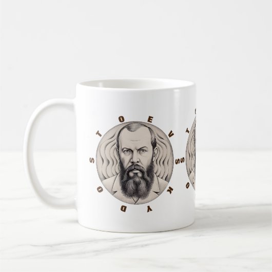 Mug Fyodor Dostoevsky Portrait autocollant cadeau (Gauche)