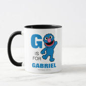 Mug G est pour Grover | Ajoutez votre nom (Gauche)