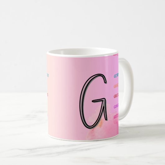 Mug "G" initial (11oz) (Devant droit)