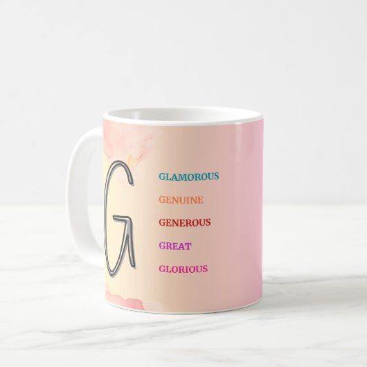 Mug "G" initial (11oz) (Devant gauche)