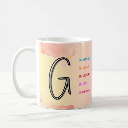 Mug "G" initial (11oz) (Gauche)