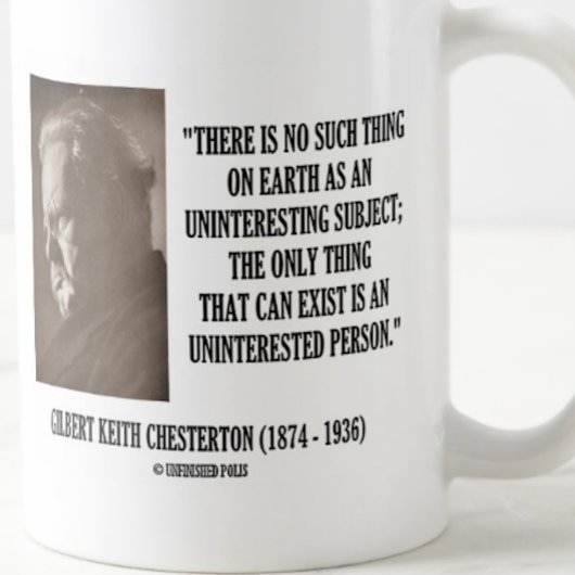 Mug G.K. Chesterton Inintéressant Sujet Inintéressé
