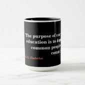Mug G.K. Citation de Chesterton sur l'enseignement obl (Centre)