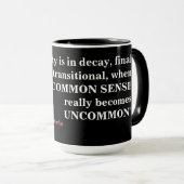 Mug  G.K. Citation De Chesterton Sur Une Société En Dé (Devant droit)