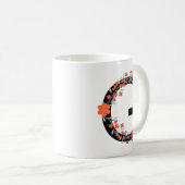 Mug G LETTRE BOtanique INITIALE Florale G MONogramme G (Devant droit)