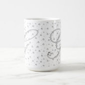 Mug G Monogramme initial Diamants blancs Imprimer (Centre)