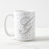 Mug G Monogramme initial Diamants blancs Imprimer (Gauche)