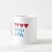 Mug G-Pa à cinq coeurs (Devant gauche)