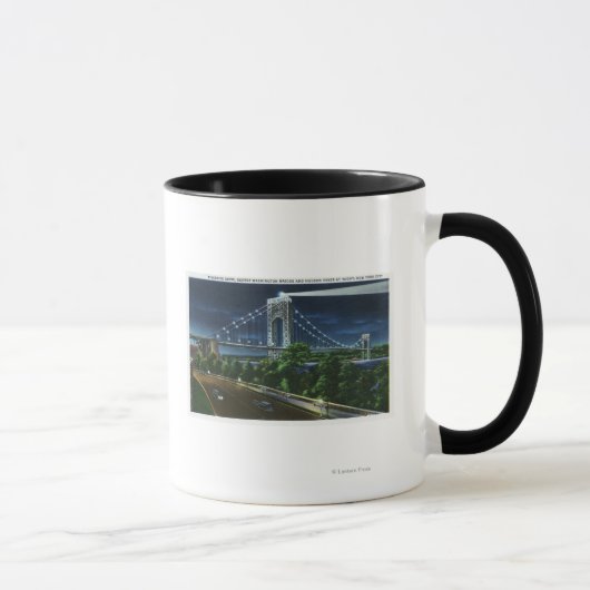 Mug G. Washington Bridge, Hudson à la nuit (Droite)