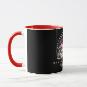 Mug Gabarit Message Photo Souvenir Fêtes Noir C00