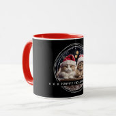 Mug Gabarit Message Photo Souvenir Fêtes Noir C00 (Devant gauche)