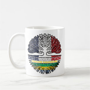 Mug Gabon Gabonais France Arbre Drapeau