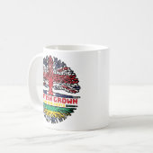 Mug Gabon Gabonais Royaume-Uni Drapeau des racines d'a (Devant gauche)