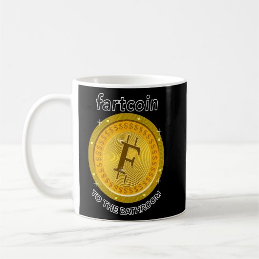 Mug Gag Fartcoin À La Cryptomonnaie De Salle De Bains (Gauche)