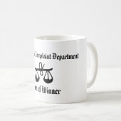 Mug Gagnant de récompense de plainte (Devant droit)