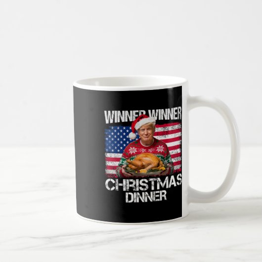 Mug Gagnant du dîner de Noël Père Noël Funny Trump C (Droite)