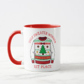 Mug Gagnant du Pull de Noël le Plus Moche Première Pla (Gauche)