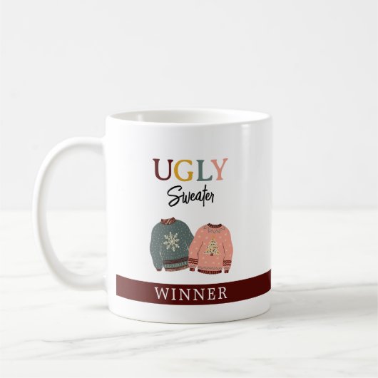 Mug Gagnante de Festive Ugly Sweater (Gauche)