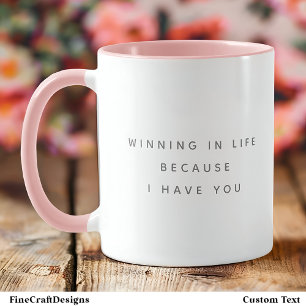 Mug Gagner comme j'ai votre citation tendance gris fon