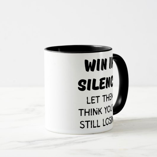 MUG GAGNER EN SILENCE LAISSEZ-VOUS PENSER QUE VOUS PER (Devant droit)