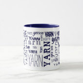 Mug GAGNEZ ! Typographie Tricot bleu Crochet  (Centre)