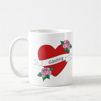 Mug Gàidhlig in love heart Scottish Gaelic