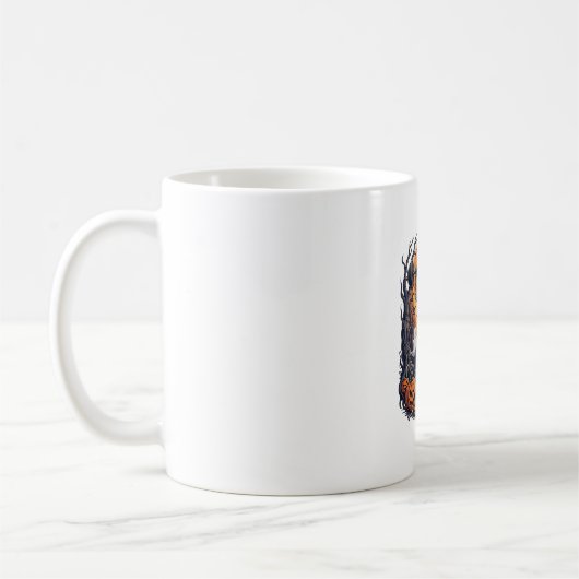 Mug Gains de cour de graveyard squelette soulevant hal (Gauche)