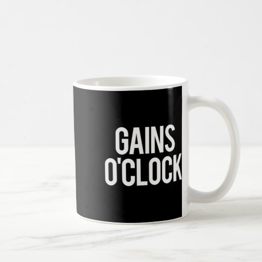 Mug Gains O'clock Funny Gym Poids Bodybuilding (Droite)