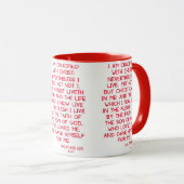 Mug Galates 2:20 KJV Bible Écriture Deux Tons (Devant droit)