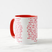 Mug Galates 2:20 KJV Bible Écriture Deux Tons (Devant gauche)