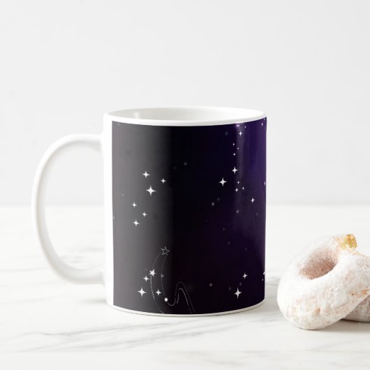 Mug Galaxie cosmique profonde violet de l'espace extra (Avec donut)