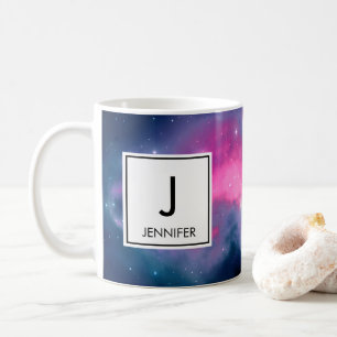 Mug Galaxie rose & bleu Nebula & étoiles Abstrait