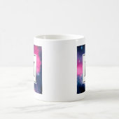 Mug Galaxie rose & bleu Nebula & étoiles Abstrait (Centre)