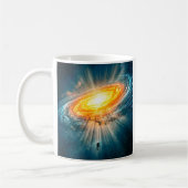 Mug Galaxie spirale dorée Astronaute Science-fiction E (Gauche)