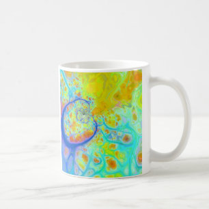 Mug Galaxies naissantes - Teal et courants de chaux