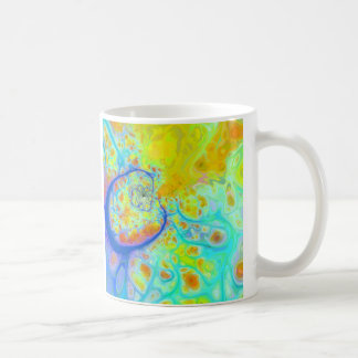 Mug Galaxies naissantes - Teal et courants de chaux