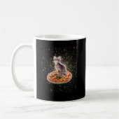 Mug Galaxy Kitty Chat Riding Pizza Dans L'Espace (Gauche)
