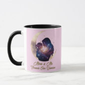 Mug Galaxy Mama & Child Silhouette Moon Art (Gauche)
