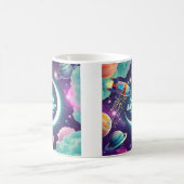 Mug Galaxy thème heureux croissant d'anniversaire lune (Centre)