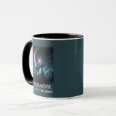 Mug Galaxy Wolf Silhouette with Mystical Nebula Moon (Devant gauche)